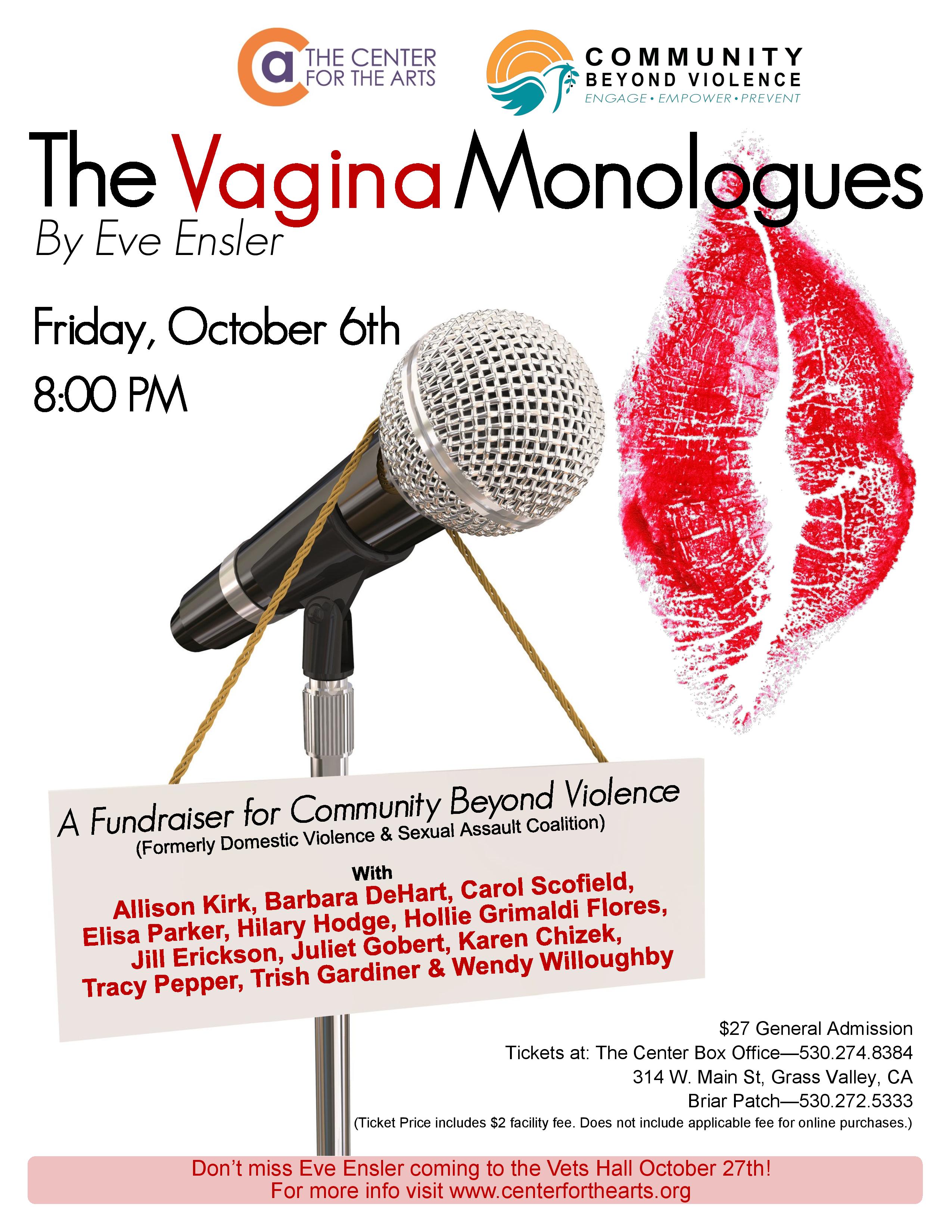 A Community Reading Of Eve Ensler S The Vagina Monologues To Benefit